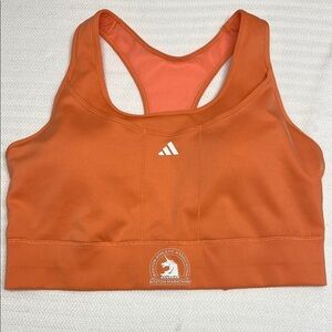 Adidas Sports Bra Racerback Performance Boston Athletic Association Orange Sz 34
